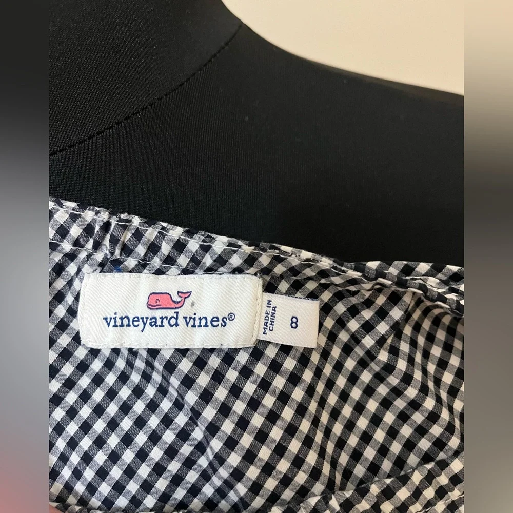 Vineyard Vines off the shoulder gingham top Size 8 - Picture 3 of 3